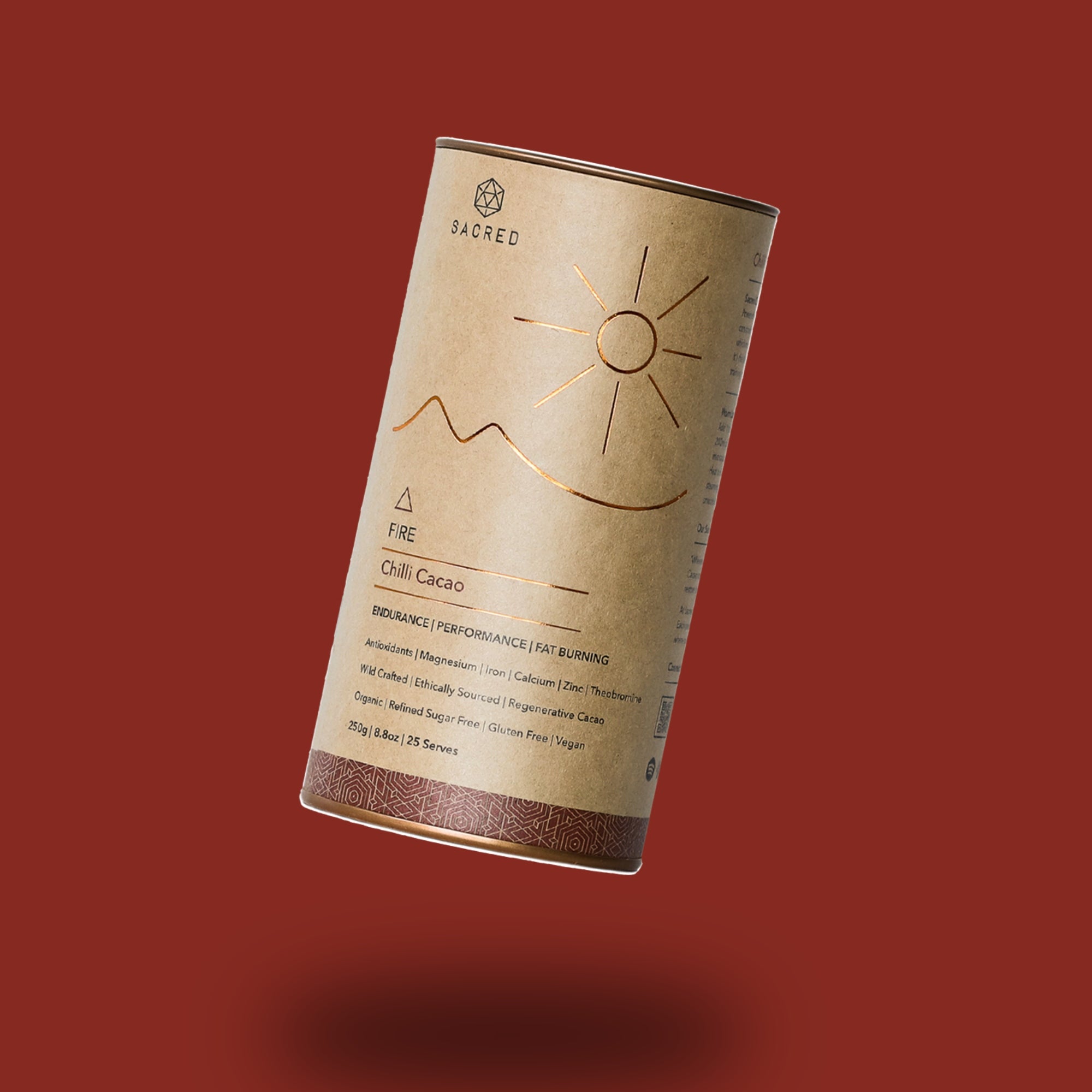 Sacred Fire - Ceremonial Cacao Powder with Cayenne Pepper & Cinnamon