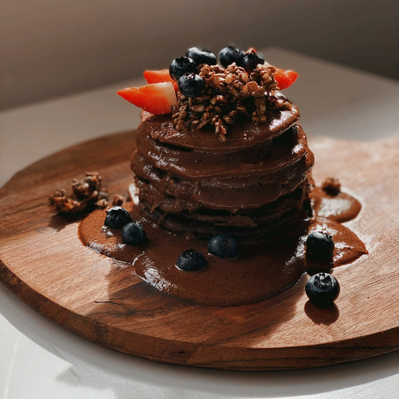 Sacred Double Choc Pancakes
