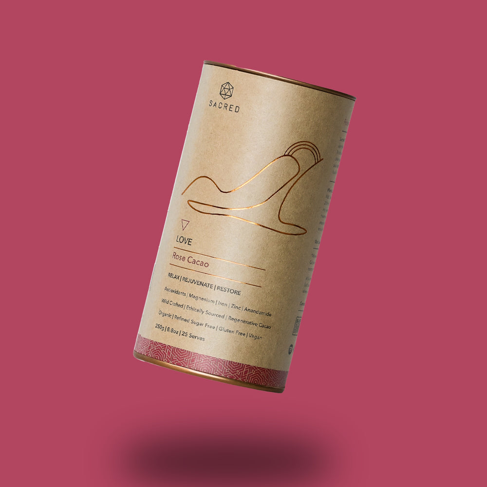 Sacred Love 250g - Ceremonial Cacao Powder with Rose